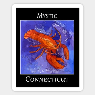 Iconic Red Lobster representing the great town of Mystic Connecticut Sticker